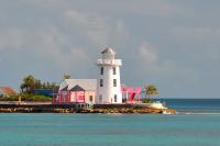 <h2></h2><p>Lighthouse near Blue Lagoon Island in the Bahamas. </p>